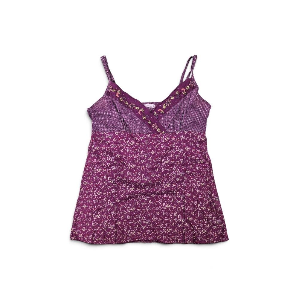 Y2k Euro Tie-Back Cami Top Cottagecore Beaded - Size Medium